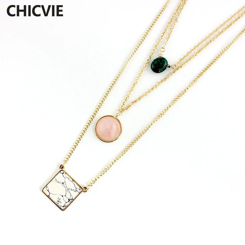 CHICVIE Gold Color Multilayer Necklaces Boho Charms Necklace Pendants For Women Jewelry Vintage Accessories Necklace SNE160046
CHICVIE Gold Color Multilayer Necklaces Boho Charms Necklace Pendants For Women Jewelry Vintage Accessories Necklace SNE160046