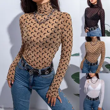 2019 Sexy Women High Neck Sheer Transparent Mesh Shirts Top Lady Girls Summer Long Sleeve Blouse Tee Tops
2019 Sexy Women High Neck Sheer Transparent Mesh Shirts Top Lady Girls Summer Long Sleeve Blouse Tee Tops