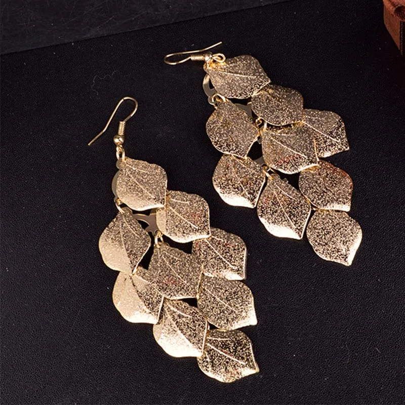 Women European and American Big Long Leaf Punk Rock Exaggerated Frosted Water Drop Multilevel Tassel Earrings For Women
Women European and American Big Long Leaf Punk Rock Exaggerated Frosted Water Drop Multilevel Tassel Earrings For Women
