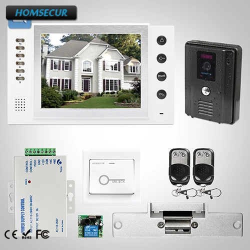 HOMSECUR 8" Wired Video Door Phone Intercom System+White Monitor for House/Flat TC011-B + TM801R-W
HOMSECUR 8" Wired Video Door Phone Intercom System+White Monitor for House/Flat TC011-B + TM801R-W