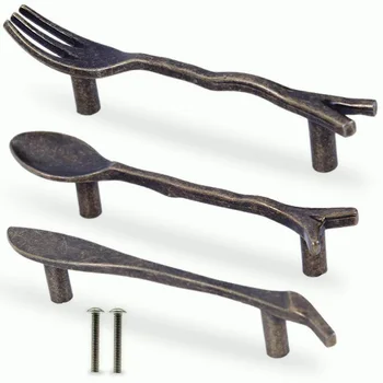 Creative Handle Knife and Fork Spoon Kitchen Cabinet Wardrobe Drawer Handle and Pull Silver Bronze 76mm Pitch Hardware Handle
Creative Handle Knife and Fork Spoon Kitchen Cabinet Wardrobe Drawer Handle and Pull Silver Bronze 76mm Pitch Hardware Handle