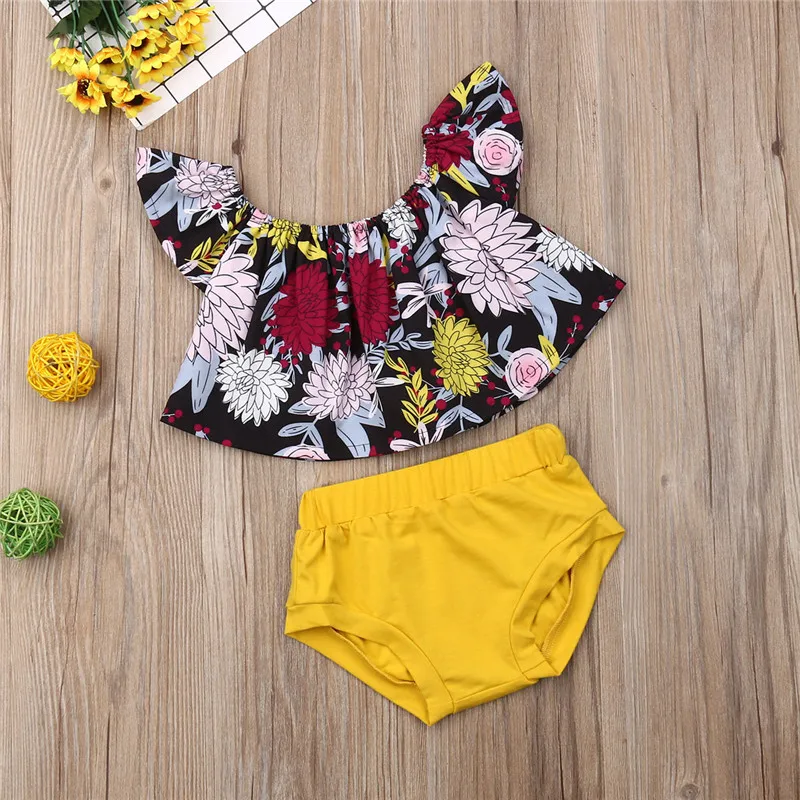 Toddler Kids Baby Girl free shipping clothes Off Shoulder Floral print pullover short sleeve Tops solid Shorts 2pc Summer Outfit
Toddler Kids Baby Girl free shipping clothes Off Shoulder Floral print pullover short sleeve Tops solid Shorts 2pc Summer Outfit
