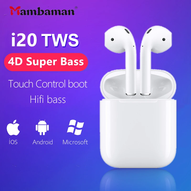 i20 TWS air Wireless earphones Mini Bluetooth 5.0 Touch control Pop-up headset pk i10 i12 tws for Apple pods Smart Phone
i20 TWS air Wireless earphones Mini Bluetooth 5.0 Touch control Pop-up headset pk i10 i12 tws for Apple pods Smart Phone