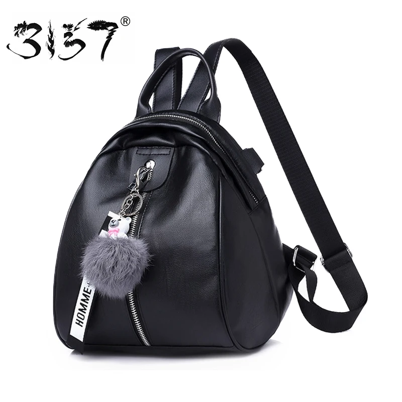 3157 Women Leather Backpack Black Solid Schoolbag for Teenager Girls Fashion Trend Pendant Bags Casual Daypacks Female Backpacks 
3157 Women Leather Backpack Black Solid Schoolbag for Teenager Girls Fashion Trend Pendant Bags Casual Daypacks Female Backpacks