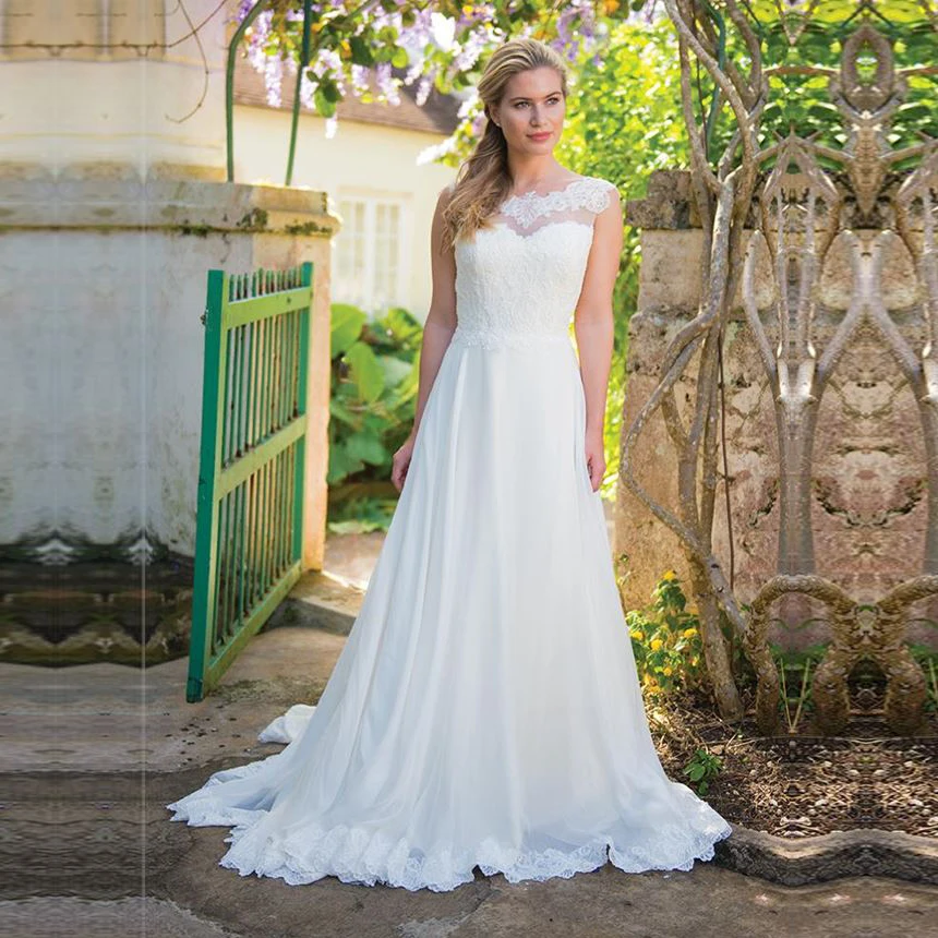 A Line Wedding Dress Long 2019 Tulle Appliques Lace Bride Dress Sleeveless Wedding Gowns Free Shipping vestidos de novia
A Line Wedding Dress Long 2019 Tulle Appliques Lace Bride Dress Sleeveless Wedding Gowns Free Shipping vestidos de novia