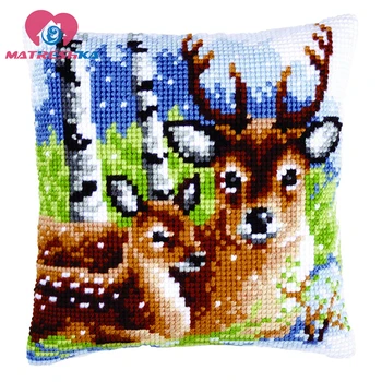 cross stitch pillow kit DMC counted cross stitch patterns Cushions cross stitch deer kits canvas printed needlework Embroidery
cross stitch pillow kit DMC counted cross stitch patterns Cushions cross stitch deer kits canvas printed needlework Embroidery