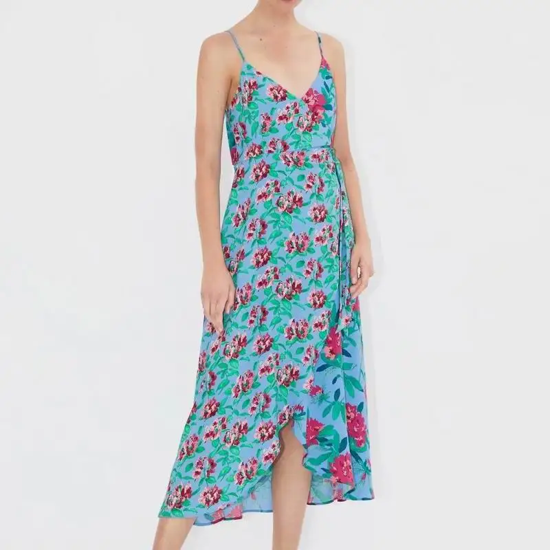 Spaghetti Strap Dress Women Summer 2019 New Fashion Vintage Floral Print Pattern Modern Lady Long Dress
Spaghetti Strap Dress Women Summer 2019 New Fashion Vintage Floral Print Pattern Modern Lady Long Dress