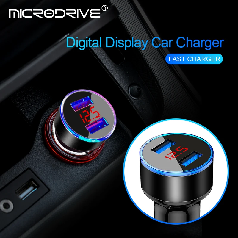 Car Charger Dual USB 3.1A 5V With LED Display Universal Phone Car-Charger For IPhone 6 6s X 8 Plus Xiaomi Samsung S8 Tablet Etc
Car Charger Dual USB 3.1A 5V With LED Display Universal Phone Car-Charger For IPhone 6 6s X 8 Plus Xiaomi Samsung S8 Tablet Etc