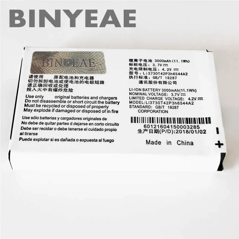 BINYEAE LI3730T42P3H6544A2 Battery For ZTE MF286 MF96 MF96U Z289L For T-mobile Sonic 2.0 Mobile Phone Batterie Bateria Batteries
BINYEAE LI3730T42P3H6544A2 Battery For ZTE MF286 MF96 MF96U Z289L For T-mobile Sonic 2.0 Mobile Phone Batterie Bateria Batteries