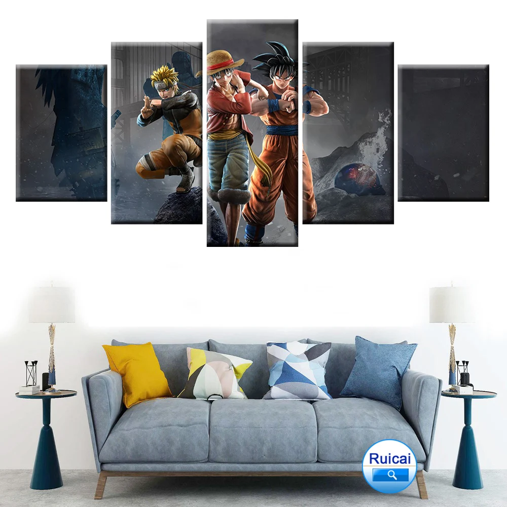 Naruto pirates Wang Wukong anime characters canvas painting 5 panel HD print home decoration children room murals
Naruto pirates Wang Wukong anime characters canvas painting 5 panel HD print home decoration children room murals