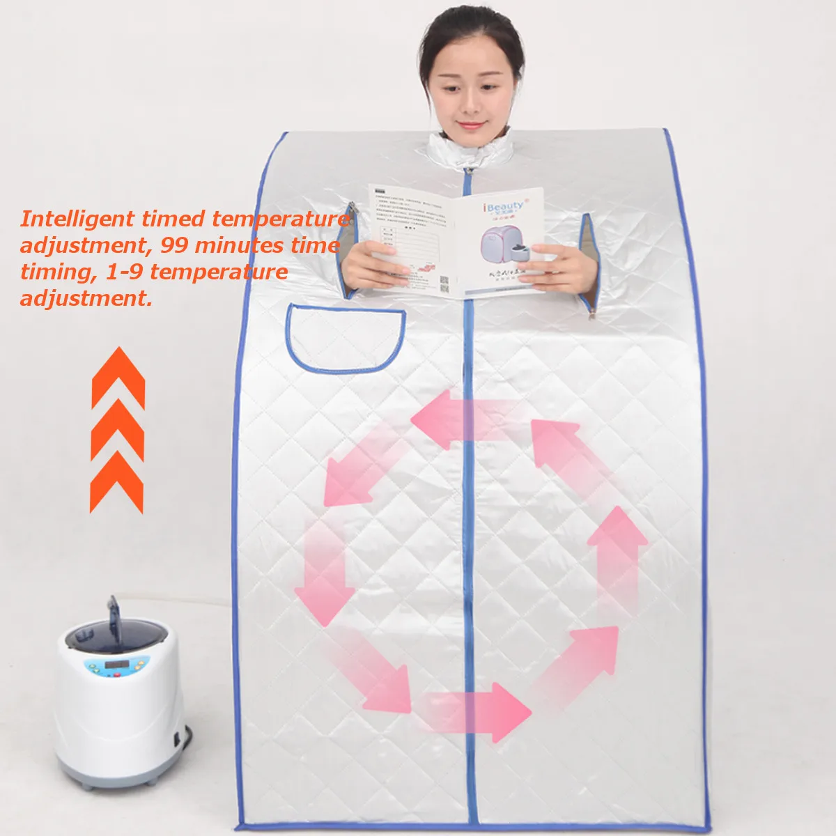 71*23*30cm Steam Sauna Portable Household Sauna Room Beneficial Skin Infrared Weight Loss Calories Bath SPA with Sauna Bag 220V 
71*23*30cm Steam Sauna Portable Household Sauna Room Beneficial Skin Infrared Weight Loss Calories Bath SPA with Sauna Bag 220V