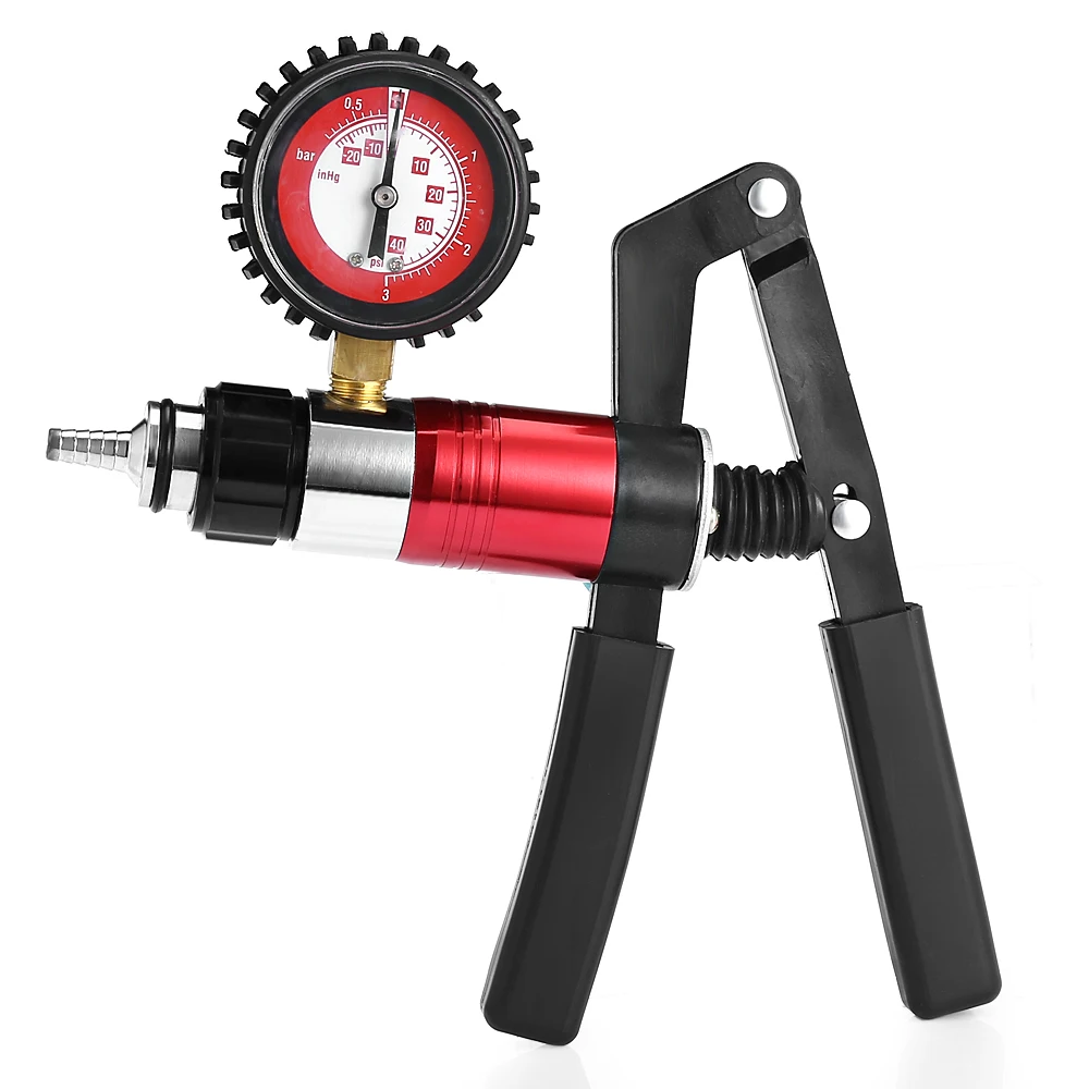 Вакуумная помпа со встроенным манометром Red Line  купить со скидкой в секс шопе  Вакуумные помпы  Мужские помпы