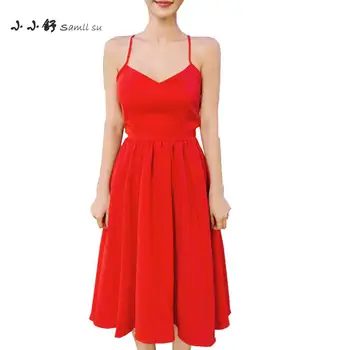 Summer Red Spaghetti Strap Backless Dress V-neck Sexy Rode Party Vintage Bandage Sundress Long Dresses Women Vestidos De Fests
Summer Red Spaghetti Strap Backless Dress V-neck Sexy Rode Party Vintage Bandage Sundress Long Dresses Women Vestidos De Fests