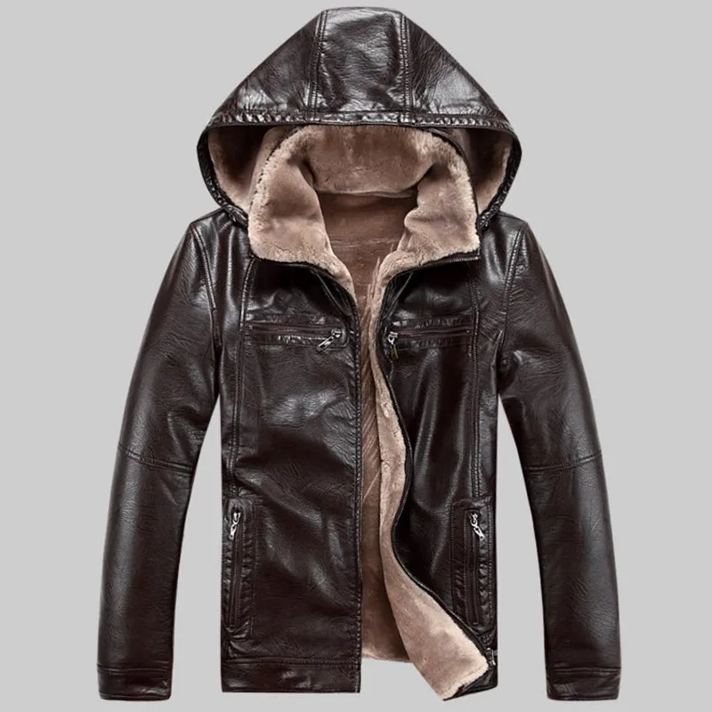 Winter high-end Leisure men's leather jackets plus velvet warm coat men's jacket casual windproof PU leather hooded Removable
Winter high-end Leisure men's leather jackets plus velvet warm coat men's jacket casual windproof PU leather hooded Removable