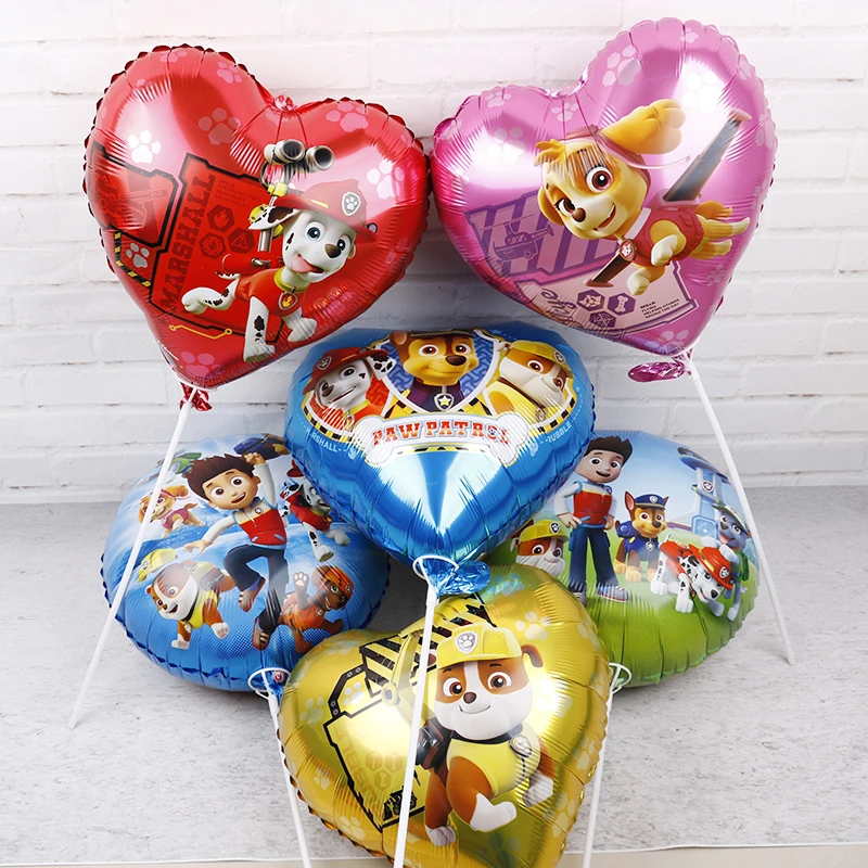 18inch Paw Patrol balloons paw patroling dog birthday party toys Chase Marshall helium globo heart shape air balls 10pcs
18inch Paw Patrol balloons paw patroling dog birthday party toys Chase Marshall helium globo heart shape air balls 10pcs