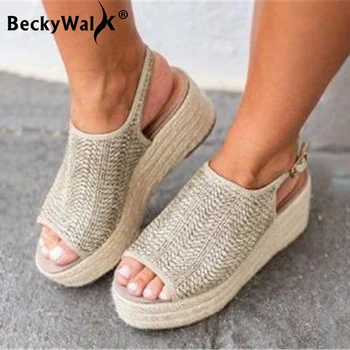 Large Size Women Sandals Wedges Weaving High Heels Sandals Women Shoes Open Toe Bohemia Beach Platform Ladies Shoes 43 WSH3335
Large Size Women Sandals Wedges Weaving High Heels Sandals Women Shoes Open Toe Bohemia Beach Platform Ladies Shoes 43 WSH3335