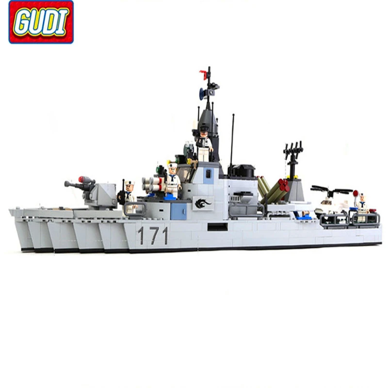 GUDI 8026 Military Army Battleship Boat Helicopter Mighty Missile Building Blocks Brick Compatible Technic Playmobil Toys
GUDI 8026 Military Army Battleship Boat Helicopter Mighty Missile Building Blocks Brick Compatible Technic Playmobil Toys