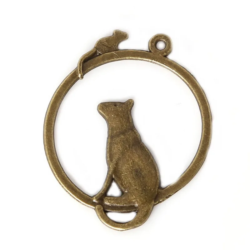 New 6pcs/bag 32*26mm Antique Bronze Plated Zinc Alloy Metal Charms Cat And Mouse Pendants For Jewelry Making Findings
New 6pcs/bag 32*26mm Antique Bronze Plated Zinc Alloy Metal Charms Cat And Mouse Pendants For Jewelry Making Findings