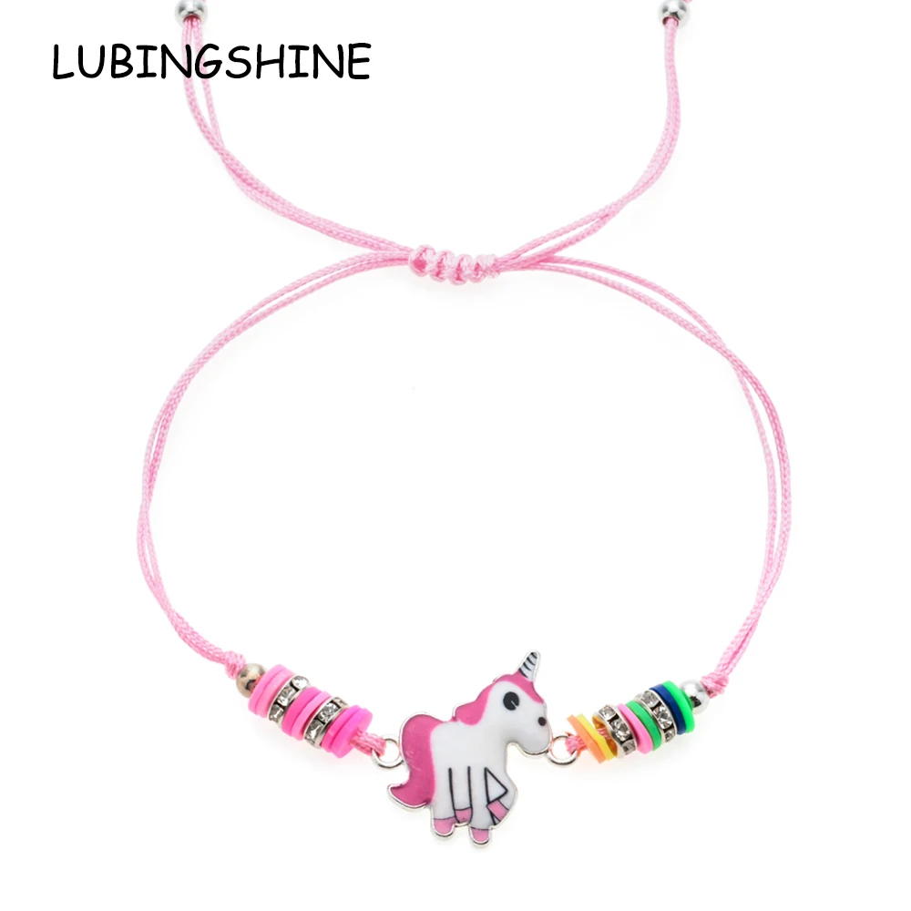 Women Unicorn Charms Bracelet Adjustable Braided Rope Chain Anklet Wristband Handmade Fashion Jewelry for Child Girls Gift
Women Unicorn Charms Bracelet Adjustable Braided Rope Chain Anklet Wristband Handmade Fashion Jewelry for Child Girls Gift