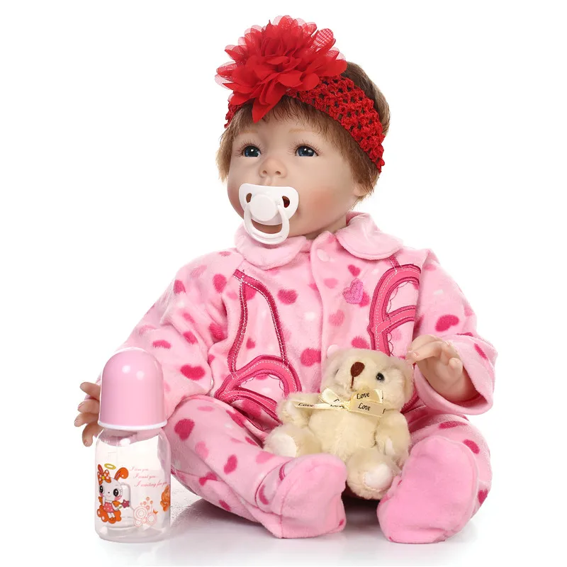 lifelike Silicone reborn baby dolls with bear toys accompany newborn babies sleeping doll Christmas birthday gift brinquedos toy
lifelike Silicone reborn baby dolls with bear toys accompany newborn babies sleeping doll Christmas birthday gift brinquedos toy