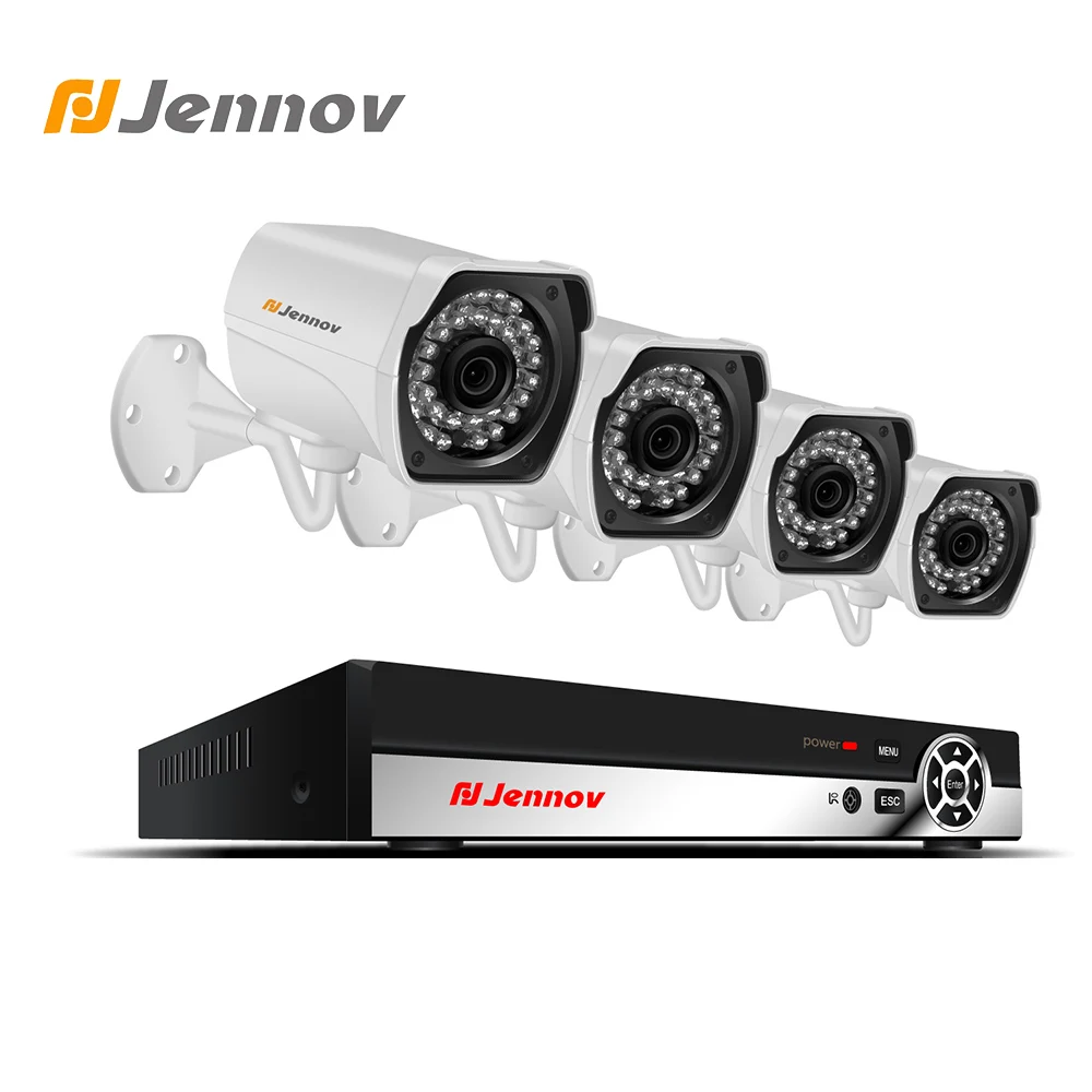 Jennov 4CH 1080P 2MP HD CCTV Set Video Surveillance POE Security Camera System Wired NVR P2P IP66 Matal Waterproof Shell IR-Cut
Jennov 4CH 1080P 2MP HD CCTV Set Video Surveillance POE Security Camera System Wired NVR P2P IP66 Matal Waterproof Shell IR-Cut