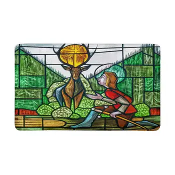 France Stained Glass Window Depicting Knight Deer Indoor Entrance Rug Floor Mats Shoe Scraper Doormat
France Stained Glass Window Depicting Knight Deer Indoor Entrance Rug Floor Mats Shoe Scraper Doormat