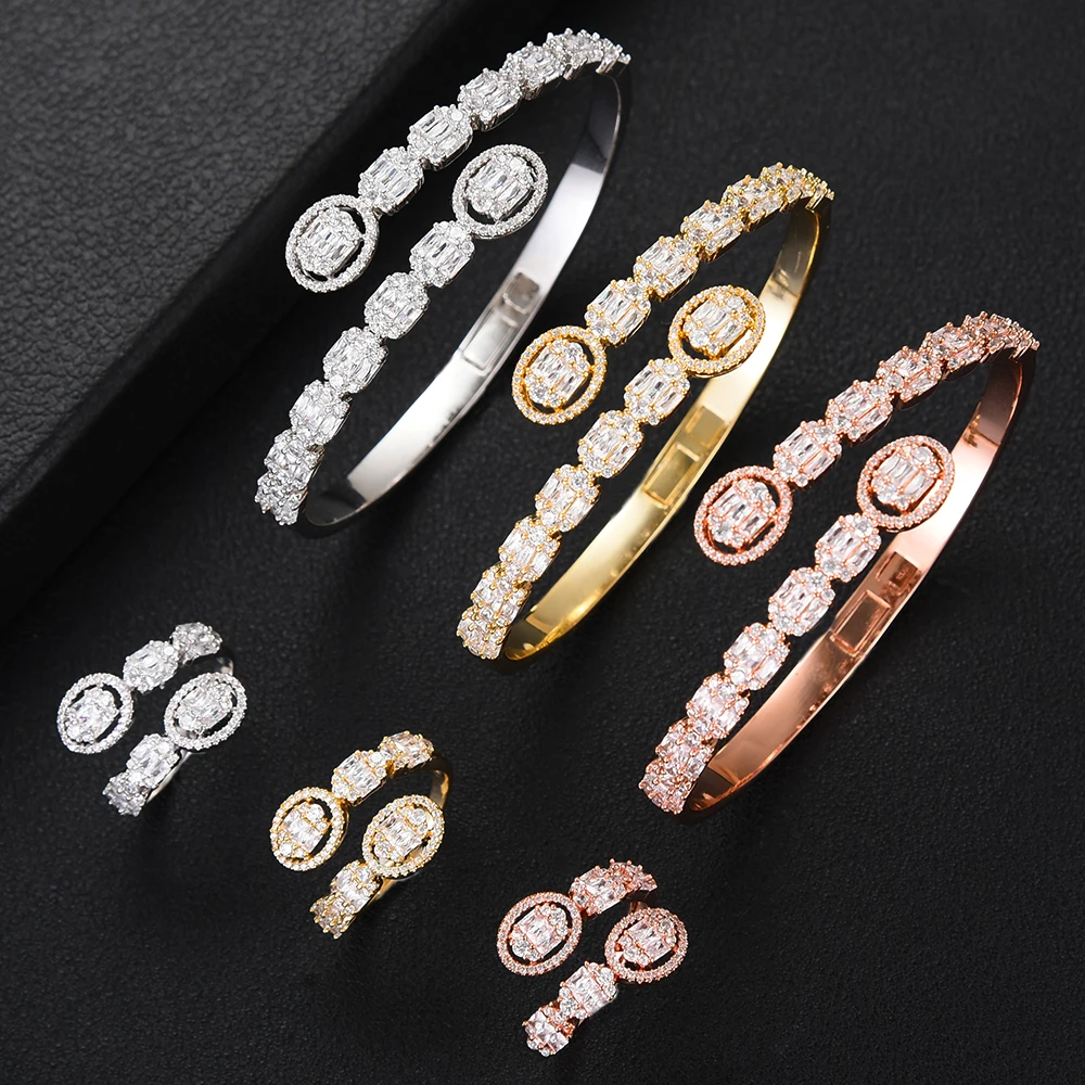 Trendy Charms Luxury Stack Bangle For Women Wedding Full AAA Cubic Zircon Crystal CZ Dubai Silver Bracelet Party Jewelry 2019
Trendy Charms Luxury Stack Bangle For Women Wedding Full AAA Cubic Zircon Crystal CZ Dubai Silver Bracelet Party Jewelry 2019