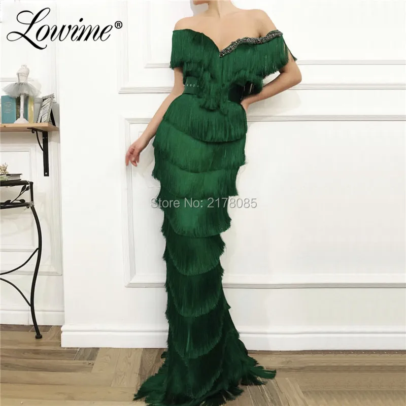 Dark Green Tassel Arabic Evening Dress Off Shoulder Mermaid Prom Dresses 2019 Robe De Soiree Crystals Custom Made Party Gowns
Dark Green Tassel Arabic Evening Dress Off Shoulder Mermaid Prom Dresses 2019 Robe De Soiree Crystals Custom Made Party Gowns