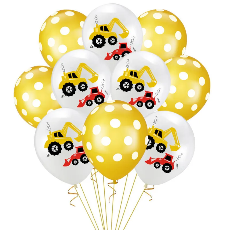 10pcs Construction Excavator Confetti Balloon Set Gold White Engineering Vehicles Air Balls Birthday Party Decoration Globos
10pcs Construction Excavator Confetti Balloon Set Gold White Engineering Vehicles Air Balls Birthday Party Decoration Globos