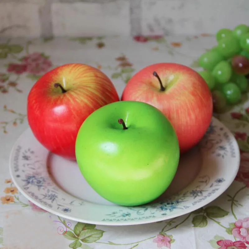 Artificial Apples PU Fruit Red Green Pink Apple For Wedding Home Decoration Shop Display Plastic Fake Fruits Photography Props
Artificial Apples PU Fruit Red Green Pink Apple For Wedding Home Decoration Shop Display Plastic Fake Fruits Photography Props