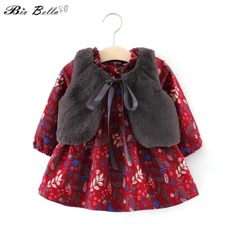 Fall Winter Kids Wear Brand Clothes New Baby Girls Long-sleeved Floral Plus Velvet Dress+Fur Vest 2Pcs Suit Girls Clothes Set
Fall Winter Kids Wear Brand Clothes New Baby Girls Long-sleeved Floral Plus Velvet Dress+Fur Vest 2Pcs Suit Girls Clothes Set
