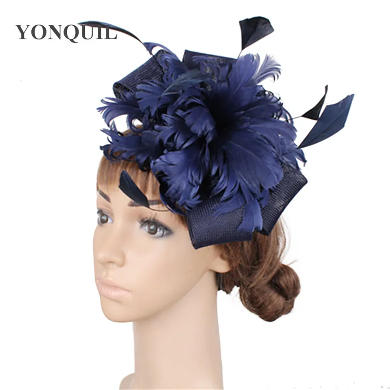 Vintage navy millinery party fascinator feather flower hair accessories on hair combs for women ladies wedding Occasion headwear
Vintage navy millinery party fascinator feather flower hair accessories on hair combs for women ladies wedding Occasion headwear