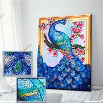 Peter ren 5D Special-shaped DIY Painting Diamond Blue Peacock Diamond Embroidery Handmake Accessories Mosaic Animals Decoration
Peter ren 5D Special-shaped DIY Painting Diamond Blue Peacock Diamond Embroidery Handmake Accessories Mosaic Animals Decoration