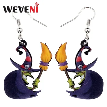 WEVENI Acrylic Halloween Cute Evil Witch Earrings Drop Dangle Trendy Party Accessories Jewelry For Women Girls Brincos Gift
WEVENI Acrylic Halloween Cute Evil Witch Earrings Drop Dangle Trendy Party Accessories Jewelry For Women Girls Brincos Gift