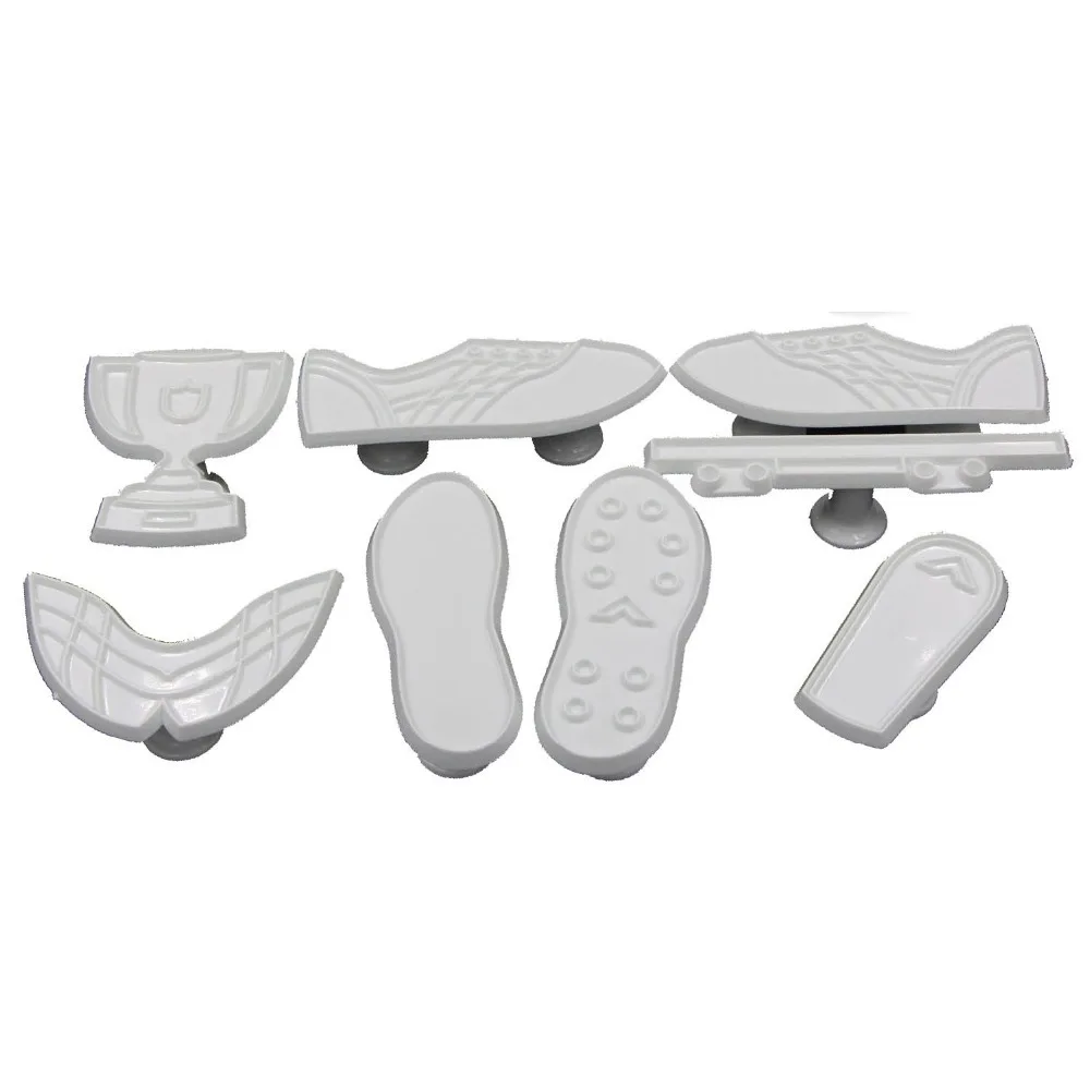 DIY 8PCS Cake Decorating Tools Plastic Fondant Cutter To Create Worldcup Soccer Boot Trophy Football Sugarpaste Craft Cake Mold
DIY 8PCS Cake Decorating Tools Plastic Fondant Cutter To Create Worldcup Soccer Boot Trophy Football Sugarpaste Craft Cake Mold