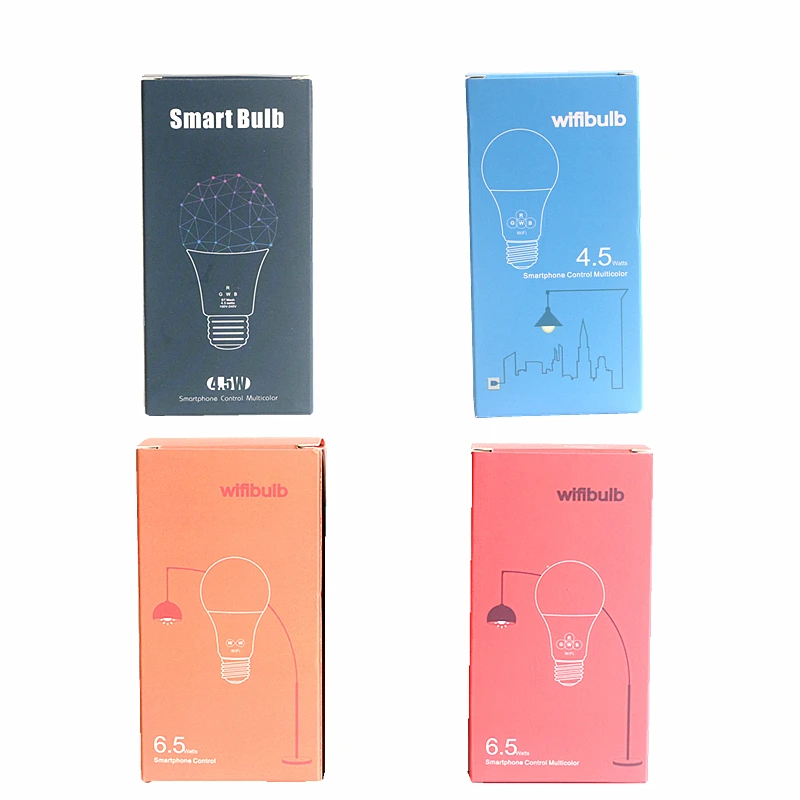E27 4.5W 6.5W Smart LED Bulb 110V 220V Bluetooth / WiFi LED Lamp Amazon Alexa Google Home Voice Control CW WW RGBW LED light
E27 4.5W 6.5W Smart LED Bulb 110V 220V Bluetooth / WiFi LED Lamp Amazon Alexa Google Home Voice Control CW WW RGBW LED light