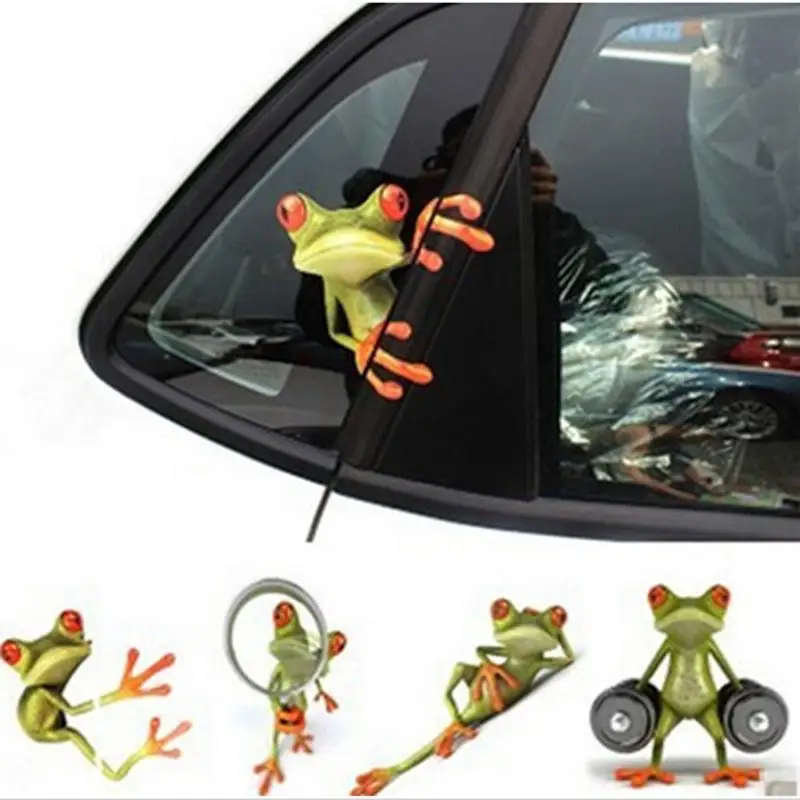 Image Freeshipping 11 kinds of various cute Moodeosa 3D Peep Frogs Dress suit Funny Car Stickers Truck Window Decal Graphics Sticker