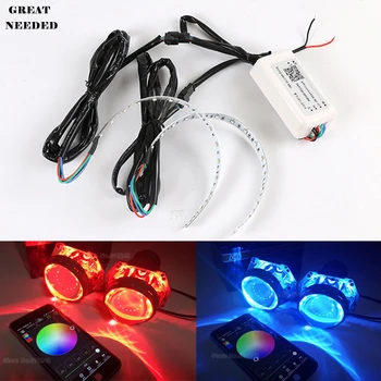 Phone APP Control Car 12V RGB Lens Devil Eyes Auto LED Colorful Demon Eye Headlight Lens Decoration Multifunction LED Rings
Phone APP Control Car 12V RGB Lens Devil Eyes Auto LED Colorful Demon Eye Headlight Lens Decoration Multifunction LED Rings
