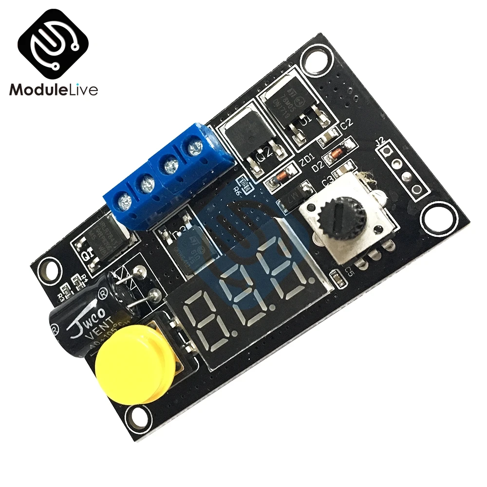 DC 6-30V 12V 24V Max 8A 16KHz PWM 3 Bit Digital LED Speed Controller for Motor