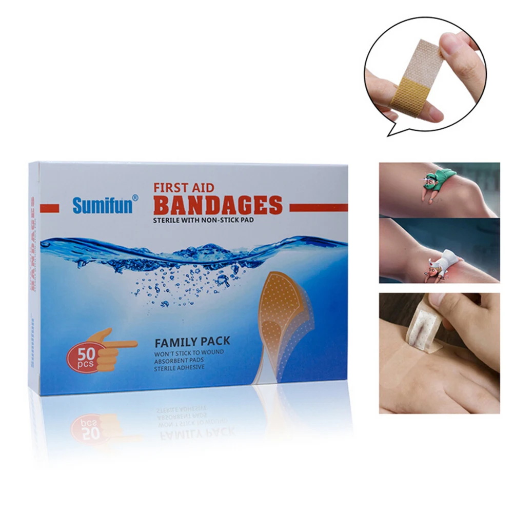 50pcs/Box Disposable Waterproof Band-Aid With A Sterile Gauze Pad Bandage First Aid Hemostatic Medical First Aid Skin Care
50pcs/Box Disposable Waterproof Band-Aid With A Sterile Gauze Pad Bandage First Aid Hemostatic Medical First Aid Skin Care