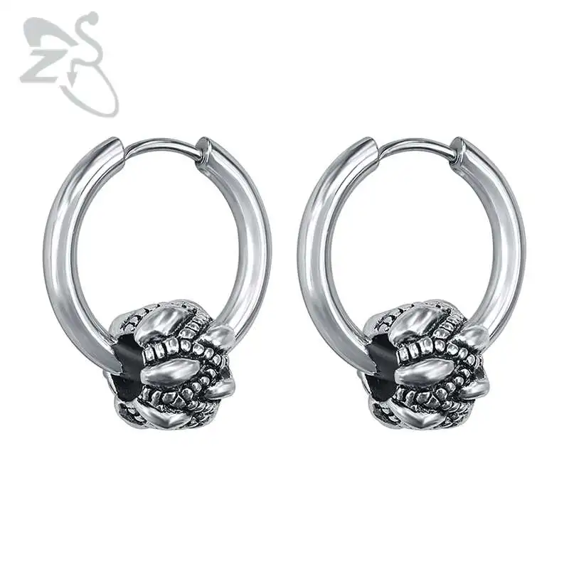 ZS Round Circle Earrings Small Hoop Earrings Stainless Steel Vintage Silver Color Hoop Earrings Kpop Style Men's Ear Pendientes
ZS Round Circle Earrings Small Hoop Earrings Stainless Steel Vintage Silver Color Hoop Earrings Kpop Style Men's Ear Pendientes
