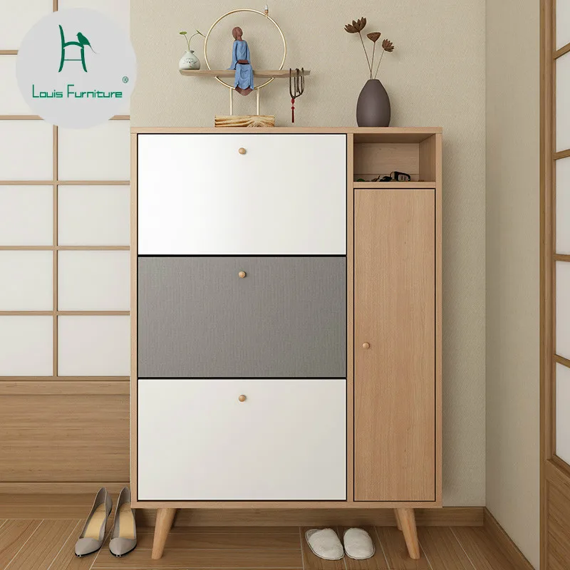 Louis Fashion Nordic Japanese Shoe Simple Modern Hall Ultra-thin Tipping Door Doorway Multifunctional Cabinet
Louis Fashion Nordic Japanese Shoe Simple Modern Hall Ultra-thin Tipping Door Doorway Multifunctional Cabinet
