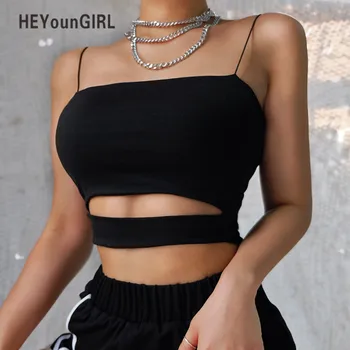 HEYounGIRL Hollow Out Sexy Crop Top Women Casual Sleeveless Strap Tank Tops Tees Shirt Lady Black Fitness Feminino Vest Camisole
HEYounGIRL Hollow Out Sexy Crop Top Women Casual Sleeveless Strap Tank Tops Tees Shirt Lady Black Fitness Feminino Vest Camisole