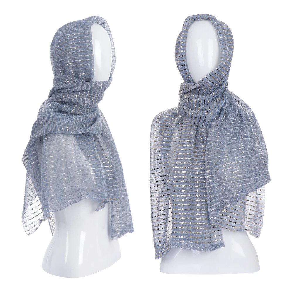 Women Fashion Scarf Shiny Lurex Sequins Breathable Pleated Crinkle Scarf Shawl Fashion Muslim Hijabs Colorful Long Head Scarfs
Women Fashion Scarf Shiny Lurex Sequins Breathable Pleated Crinkle Scarf Shawl Fashion Muslim Hijabs Colorful Long Head Scarfs