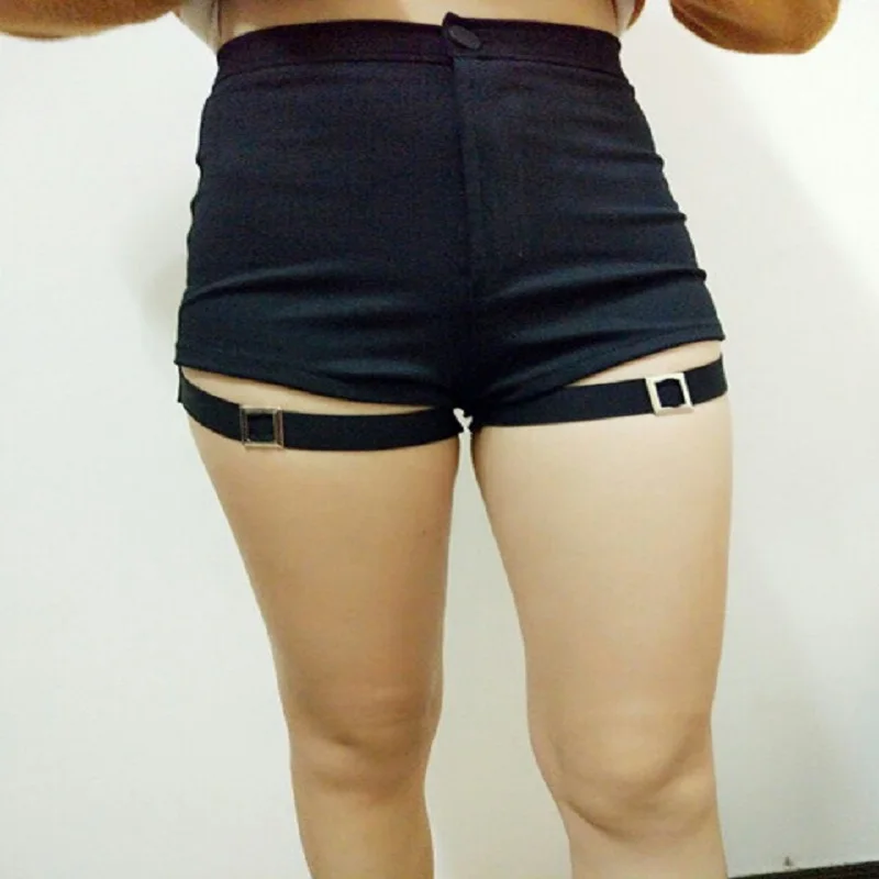 Fashion Summer Women Shorts Black High Waist Casual Metal Buckle Straps Hollow Out Shorts
Fashion Summer Women Shorts Black High Waist Casual Metal Buckle Straps Hollow Out Shorts