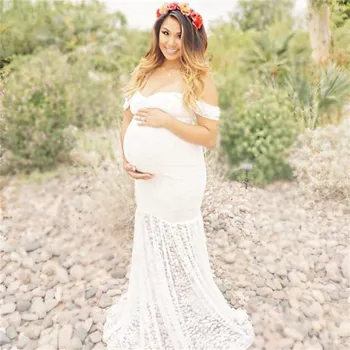 Mermaid Maternity Dresses For Photo Shoot Crochet Lace Women Pregnancy Dress Photography Props Sexy Off Shoulder Pregnant Gown
Mermaid Maternity Dresses For Photo Shoot Crochet Lace Women Pregnancy Dress Photography Props Sexy Off Shoulder Pregnant Gown
