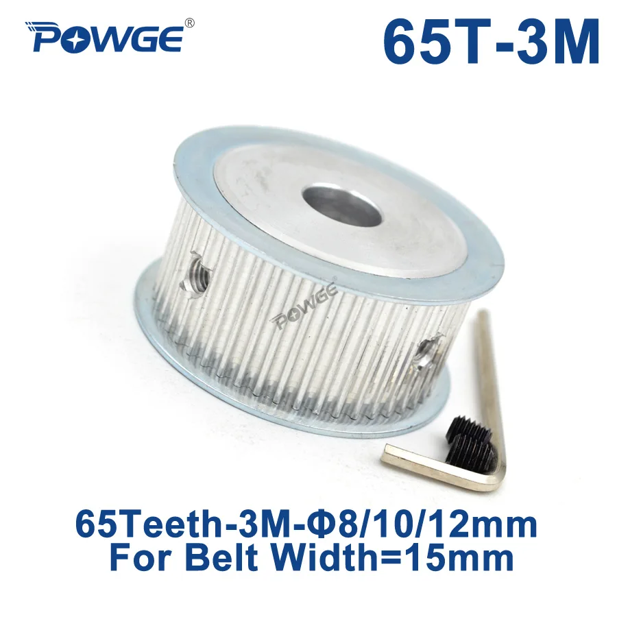 POWGE 65 Teeth HTD 3M Timing Pulley Bore 6/8/10/12mm for Width 15mm HTD3M Synchronous Belt gear pulley wheel gear 65T 65Teeth
POWGE 65 Teeth HTD 3M Timing Pulley Bore 6/8/10/12mm for Width 15mm HTD3M Synchronous Belt gear pulley wheel gear 65T 65Teeth
