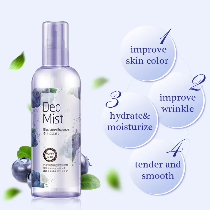 Bioaqua Blueberry wonder essence spray skin moisturizer oilcontrol shrink pore face skin care skinfood skin toner moist 350g
Bioaqua Blueberry wonder essence spray skin moisturizer oilcontrol shrink pore face skin care skinfood skin toner moist 350g