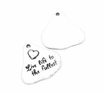 30pcs Exquisite live life to the fullest word heart love Popular charms pendants 13*9mm Antique silver bronze gold Handmade
30pcs Exquisite live life to the fullest word heart love Popular charms pendants 13*9mm Antique silver bronze gold Handmade