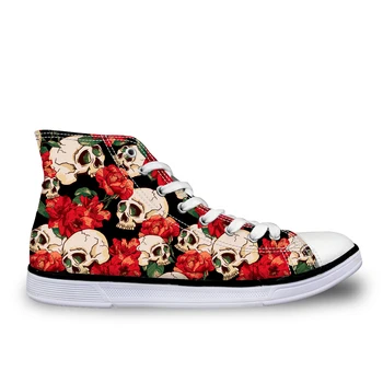 Customized Women Casual High-top Canvas Shoes Girls Vulcanized Shoes Skull Print Student Lace-up Leisure Shoes Tenis Feminino
Customized Women Casual High-top Canvas Shoes Girls Vulcanized Shoes Skull Print Student Lace-up Leisure Shoes Tenis Feminino